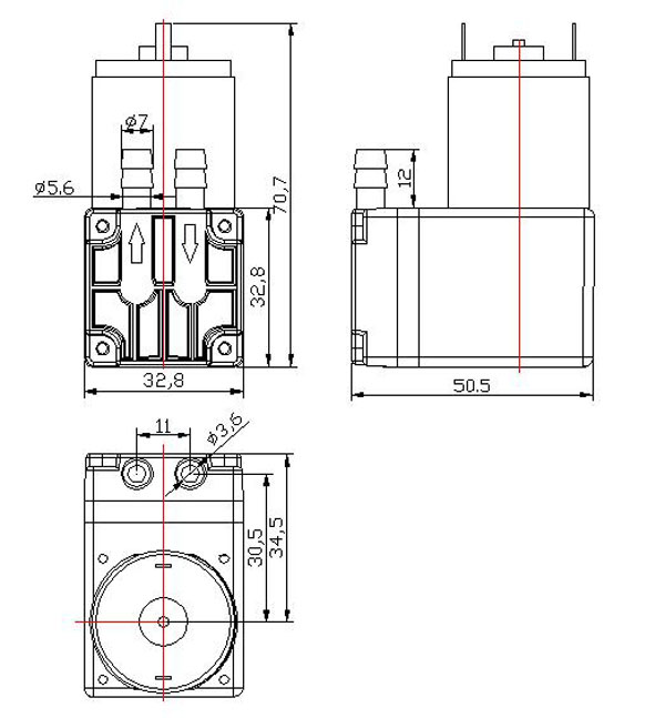 マイクロ電気5l/min12vdcミニのダイヤフラム真空ポンプ仕入れ・メーカー・工場