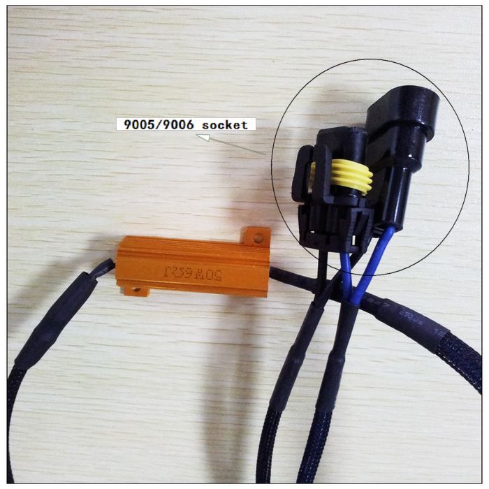 HID LED キャンセラー ハイフラ対策 50W6Ωメタルクラッド防止抵抗器50W6Ω防止抵抗器 輸入車[9005/9006/H1/880など]2個セット対応シングル防止抵抗器問屋・仕入れ・卸・卸売り