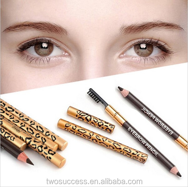 Dual-use waterproof eyebrow pencil with brush long lasting color eyebrow pencil