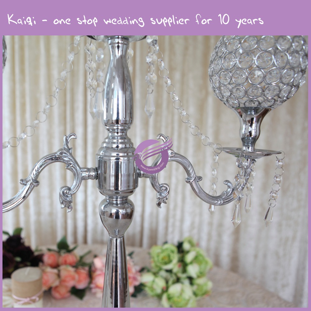 k7106 new design bling crystal candle holders/crystal bead