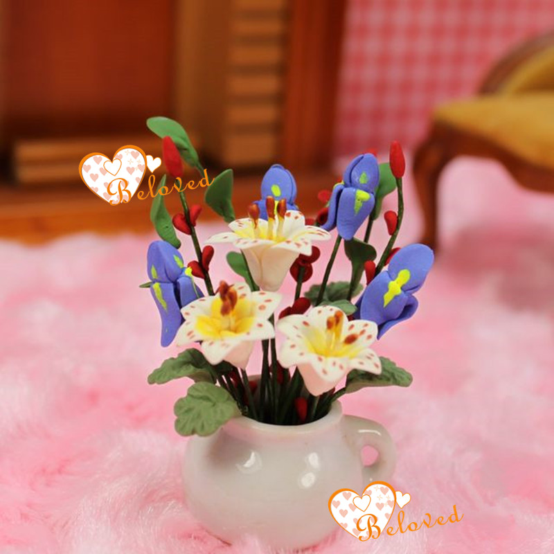 1/12スケールドールハウスミニチュアの花の手作りの粘土の花問屋・仕入れ・卸・卸売り