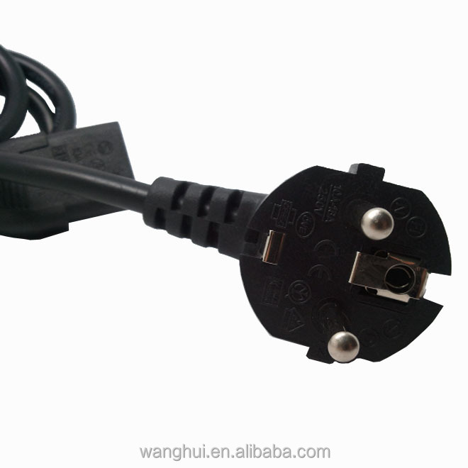 黒灰色h05vv-f3*0.1.0mm23m5メートル共同、 16a250v電源コード、 欧州標準のac電源コード問屋・仕入れ・卸・卸売り
