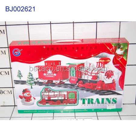最高のクリスマス子供のスロットへの本赤い電車面白いプラスチック喫煙電車問屋・仕入れ・卸・卸売り