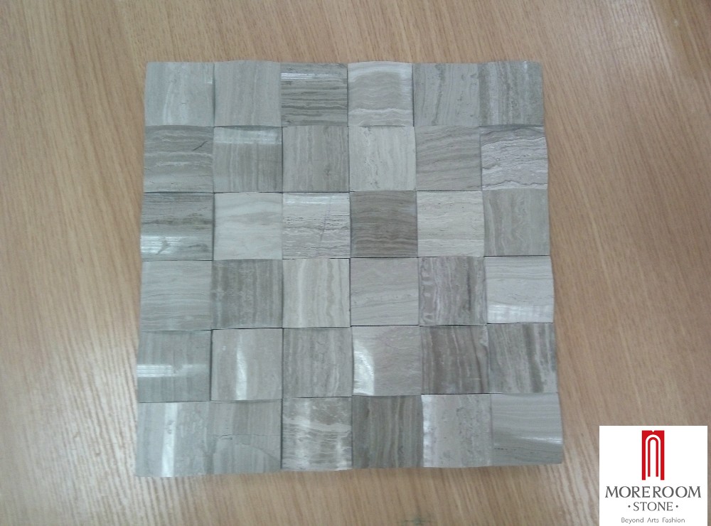 Travertine grey Polished  Marble Mosaic  Wall Tile (2).jpg