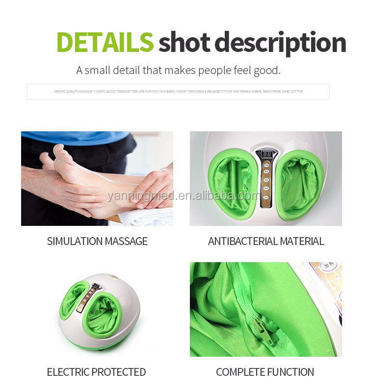 New style 3D kneading air pressure electric heated foot spa massager