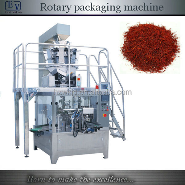 Automatic premade saffron zipper bag packaging machine