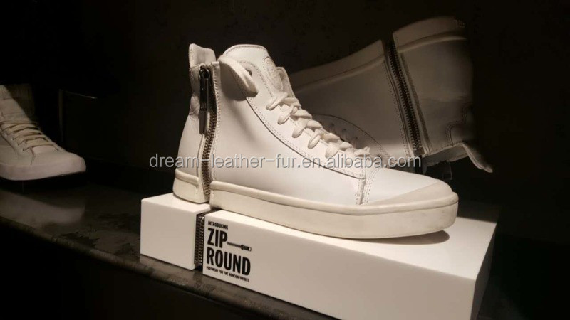 白い色リアル牛レザー用白革の靴を使用仕入れ・メーカー・工場