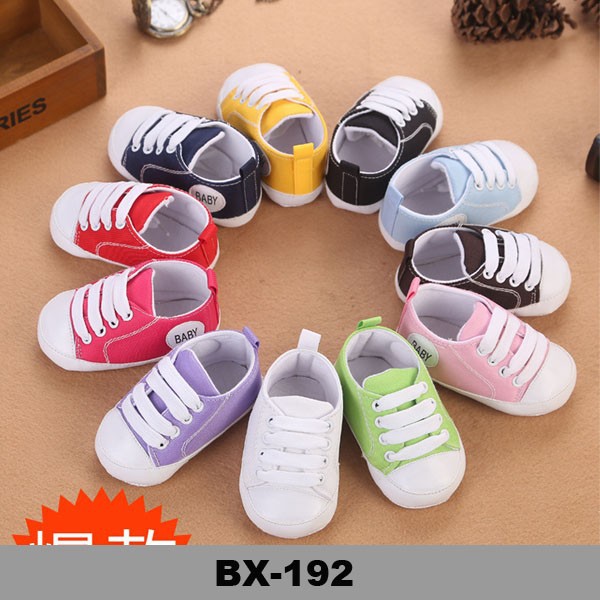 wholesale mixed colors canvas infant baby shoes