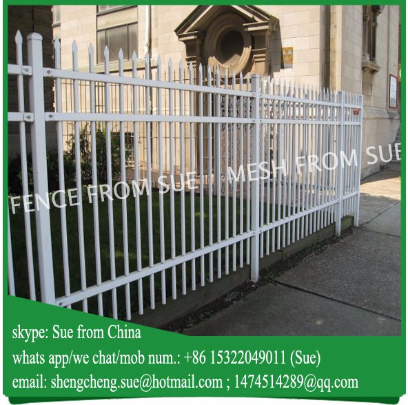 white tubular iron fencing factory