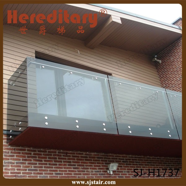 Gehärtetem glas balkon edelstahlgeländer design brüstung und ...