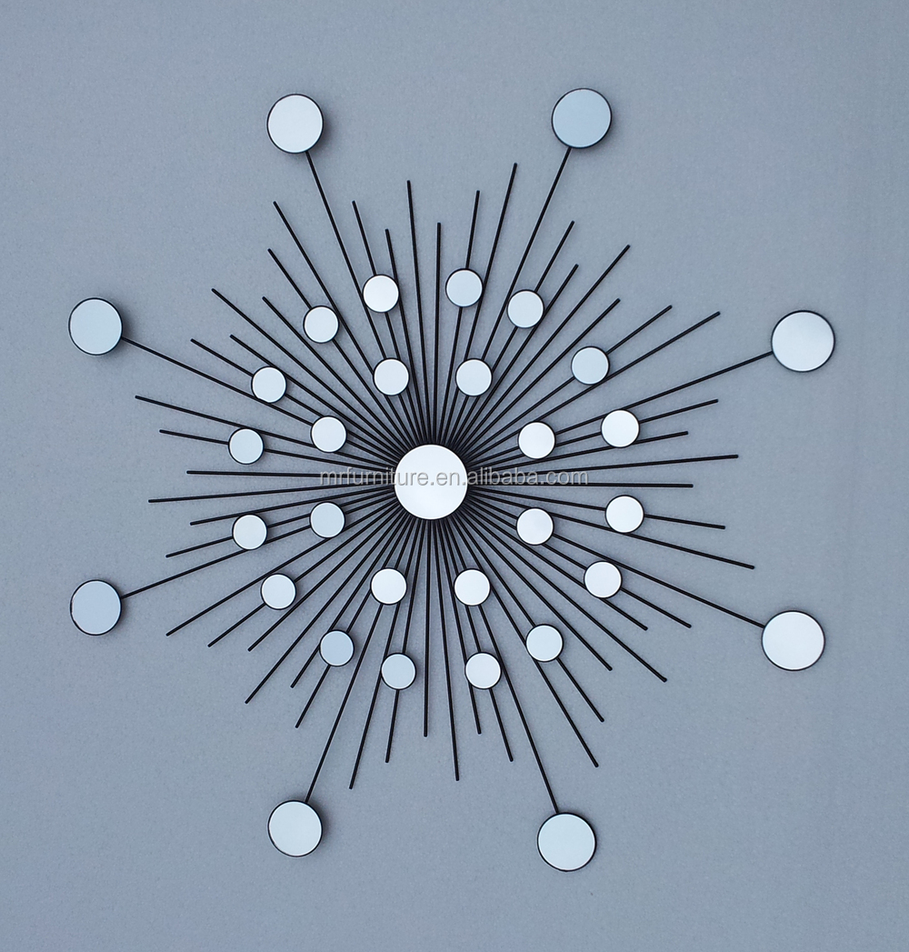 Silver Metal Sunburst Wall Mirror Decor Buy Sunburst Wall Miirror In
