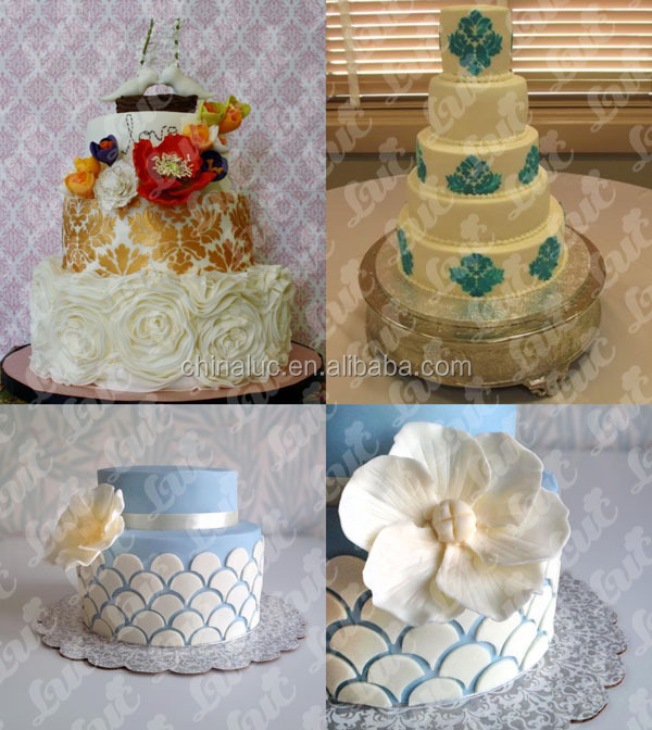 Damask 3D stencil arts crafts cake decorating projects mould silicone molds silicone onlay