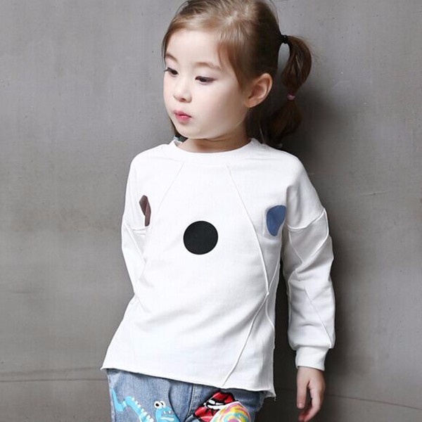 F10147B最新韓国スタイル赤ちゃんの女の子のファッションtシャツ秋の長袖ドット柄子供服仕入れ・メーカー・工場