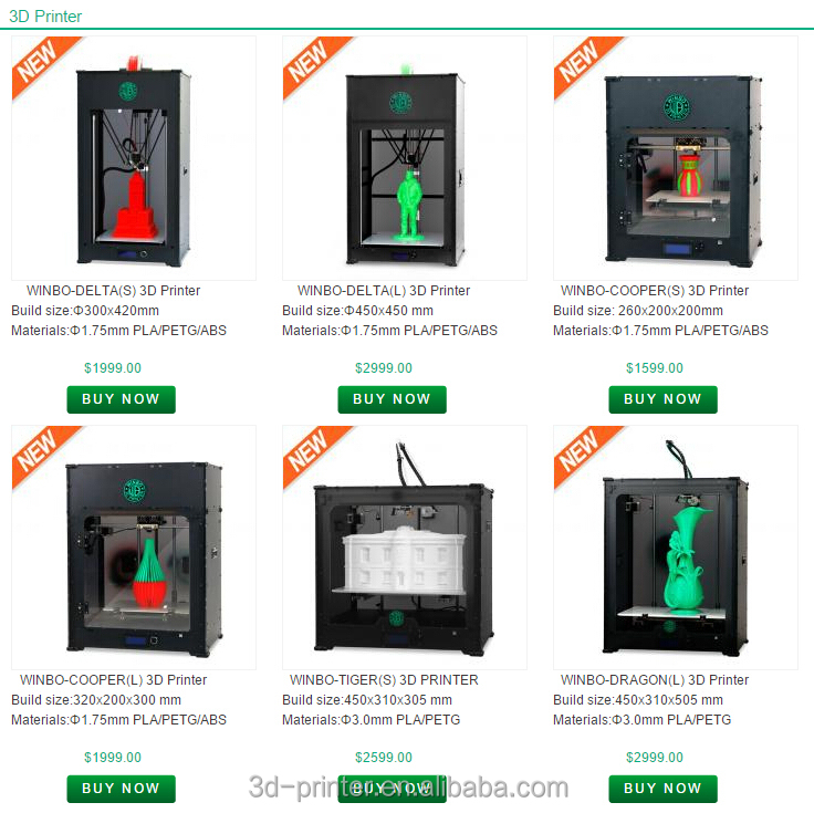 デュアルヘッドサイズを構築3dプリンタ26*20*20cm2キロでフィラメント小売価格usd1599/set問屋・仕入れ・卸・卸売り