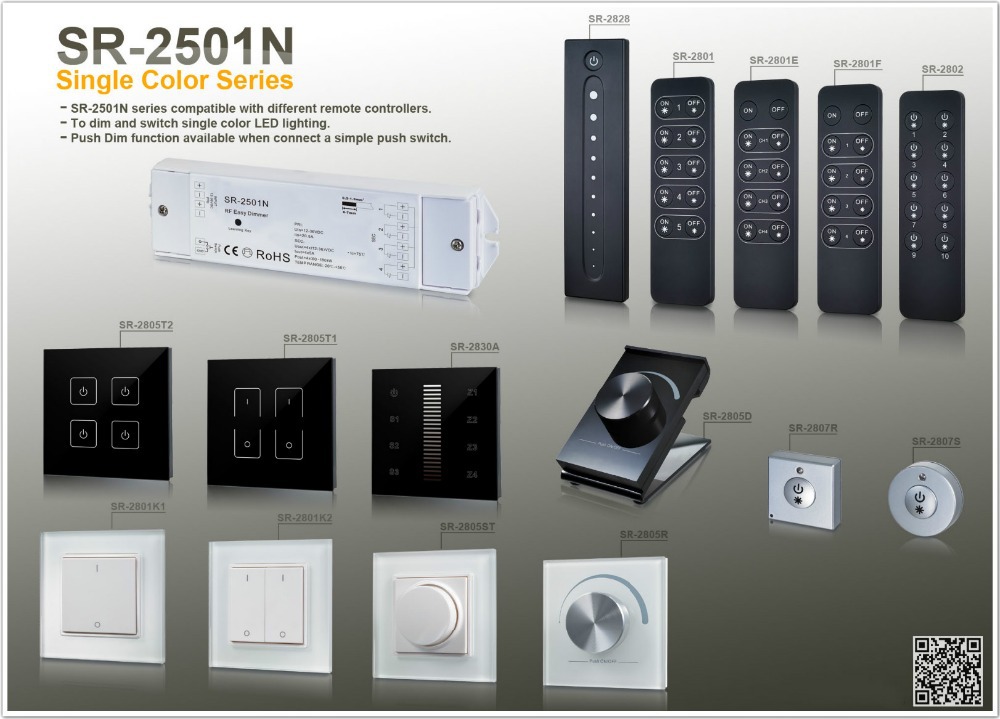 new attractive rf single color led dimmer 12v 24v