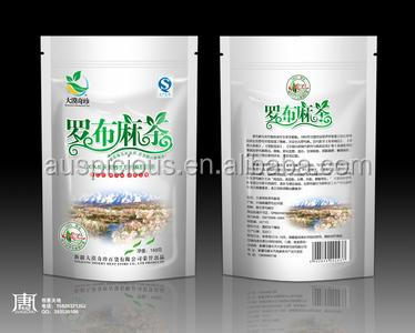 Free standing company logo printed aluminum foil tea bags with zipper