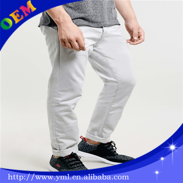 最新のプレーン白の貨物ズボンの男性高品質で仕入れ・メーカー・工場