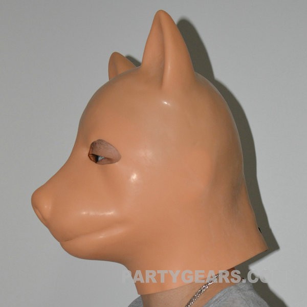 セクシーなラテックス犬フード肉解剖オープン目鼻口ゴム動物マスクフェチボンデージストッキンググミヘッドギア着用仕入れ・メーカー・工場