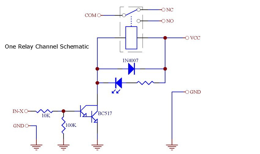 Relay module arduino схема