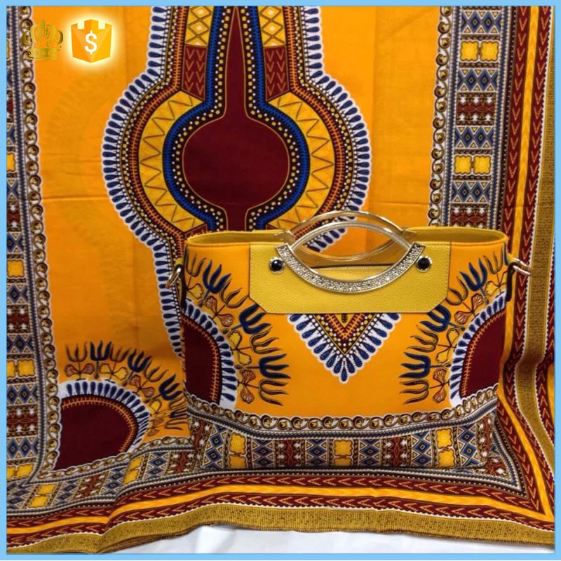 2016アフリカのワックスプリント生地&ワックス女性バッグ&ワックスセットgaranteed品質用縫製アフリカ女性ドレスHW16030403仕入れ・メーカー・工場