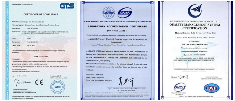 certification of refractory