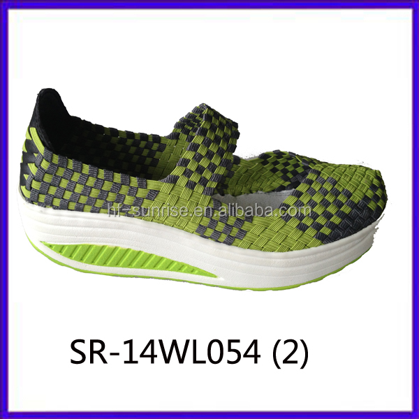 2014 new styles SR-14WL057 mix colors hand woven strap shoes問屋・仕入れ・卸・卸売り