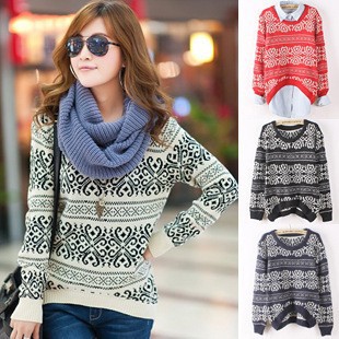 2014-Fashion-Women-sweater-Vintage-totem-loose-pullovers-short-knit-wears-long-sleeve-sweaters-for-women