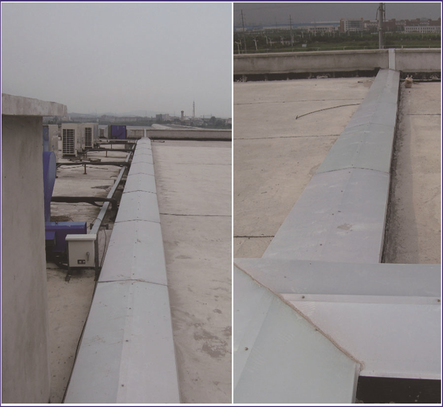 Concrete Roof Expansion Joint Compound With Watertight Aluminum Frame