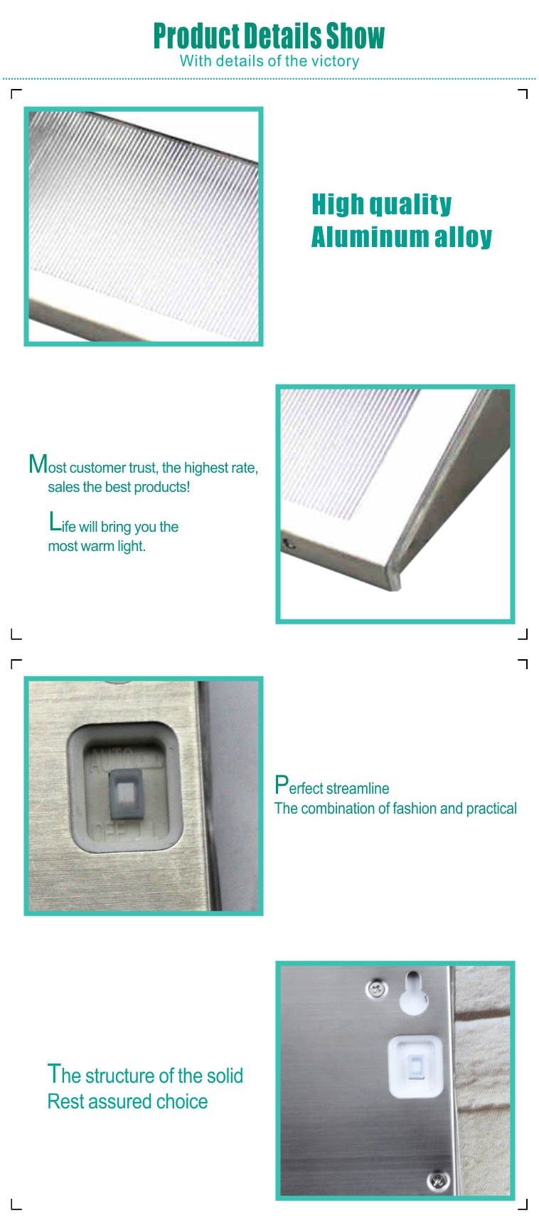 Outdoor waterdicht zonne energie hek goot led licht outdoor tuin ... Residentiële muur ikea