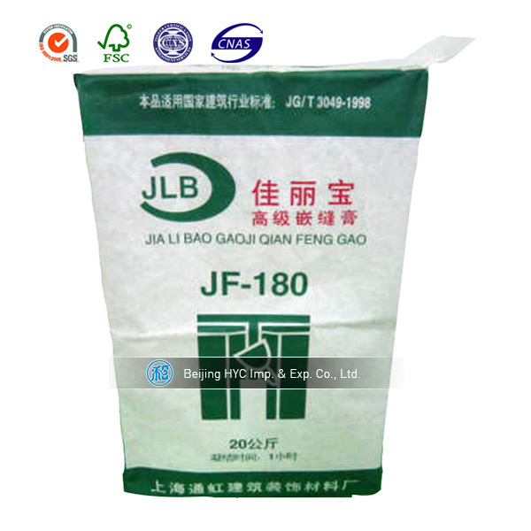 フラット底弁25kg紙袋の印刷用炭化ケイ素タイルの接着剤の粉パッキングバッグ問屋・仕入れ・卸・卸売り