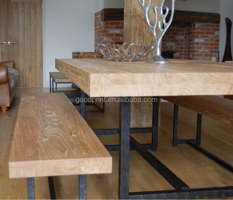 Chino antiguo rústico natural de la madera de teca mesa comedor ...