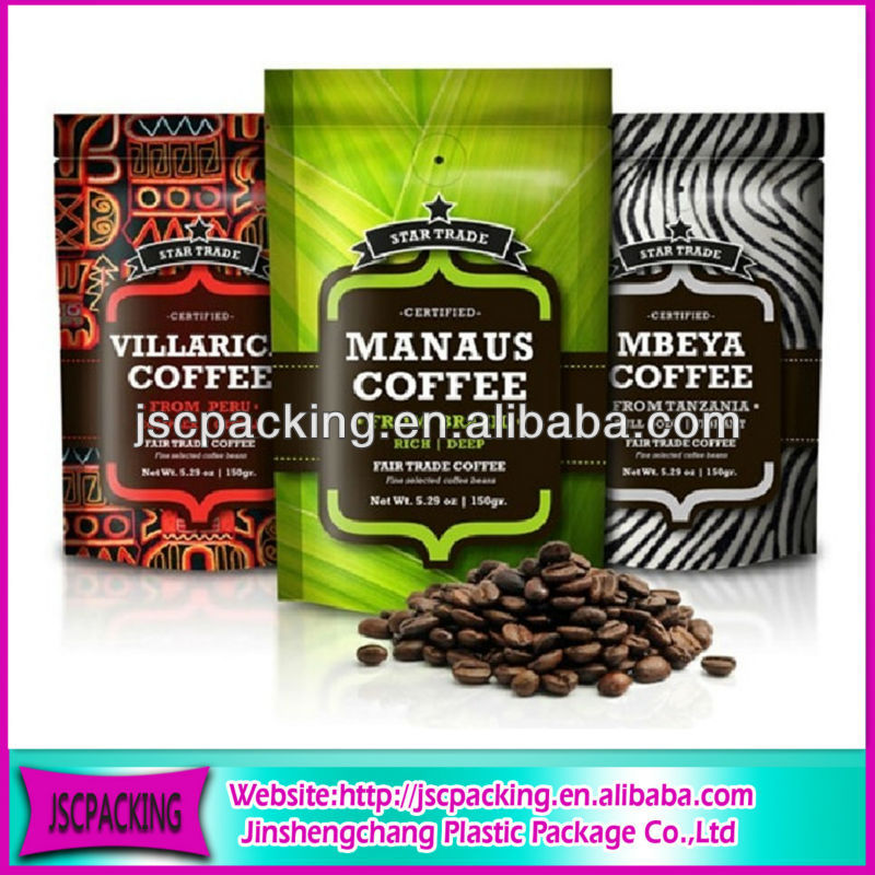 custom high quality good printing stand up zipper tea bag