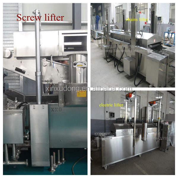 continuous snack frying machine