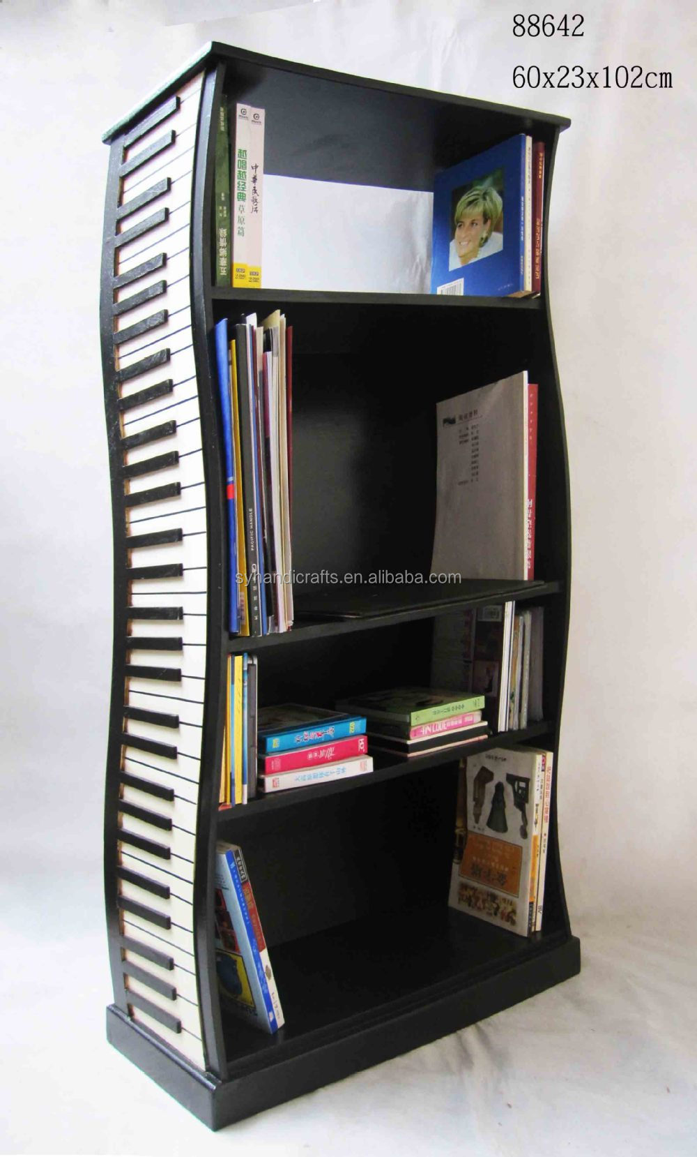 Melkachtig wit kast stijl diy creatieve boekenkast houten planken ...