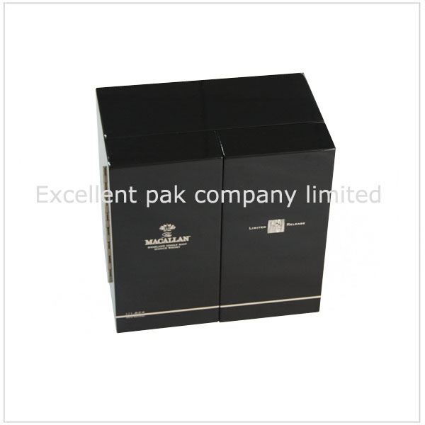 Fashion Luxury Fancy Paper Red Wine Box