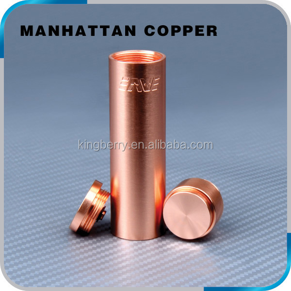 2014 new mechanical mod copper manhattan mod clone 1:1 manhattan mod high quality from kingberry