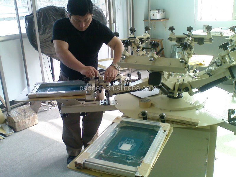 中古ＣＴ4色4駅のマニュアルのシルクスクリーン印刷乾燥機付機器中国製問屋・仕入れ・卸・卸売り