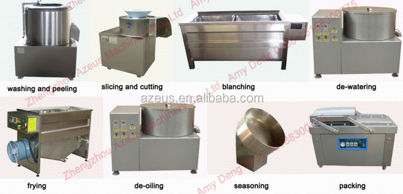 Azeus fully automatic potato chip machine,natural potato chips making machine,fresh potato chips production line