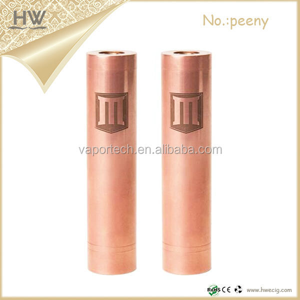 copper Mechanical mod 18350 18650 18500 battery copper mod copper penny mod