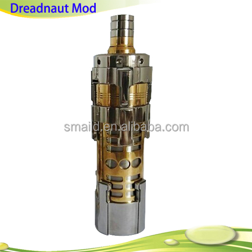 2014 Newest Mechanical Mod 1:1 Clone Dreadnaut Mod 26650 Mod with RBA/RDA Dripping Atomizer