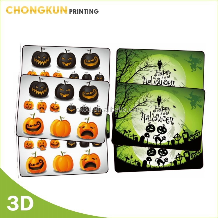 Hot Halloween Home Decoration Placemats 3d Lenticular Halloween