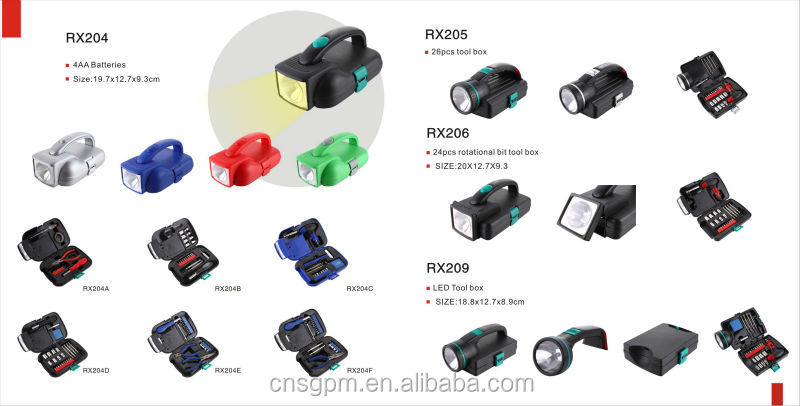 24PCS工具キット付き懐中電灯とトーチライトのツールセット問屋・仕入れ・卸・卸売り