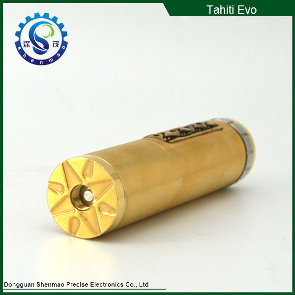 Wholesales ecig 1:1 clone Tahiti Evo mod brass mechanical Tahiti mod