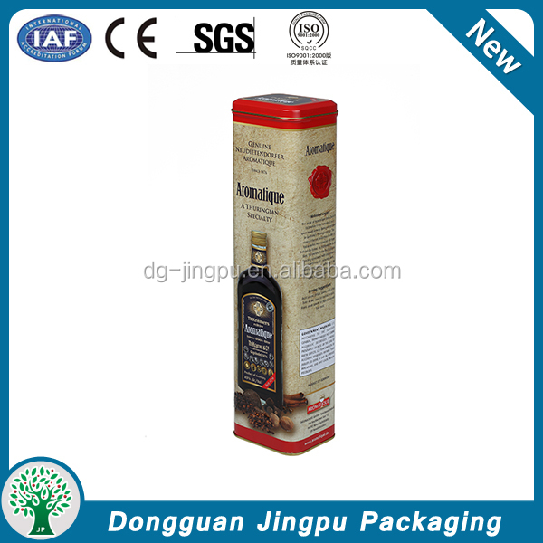 Luxury metal rectangular red wine box