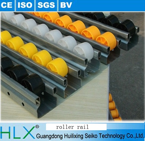 Conveyor Rails | 5ft Flow Rail With Plastic Skate Wheels | T1