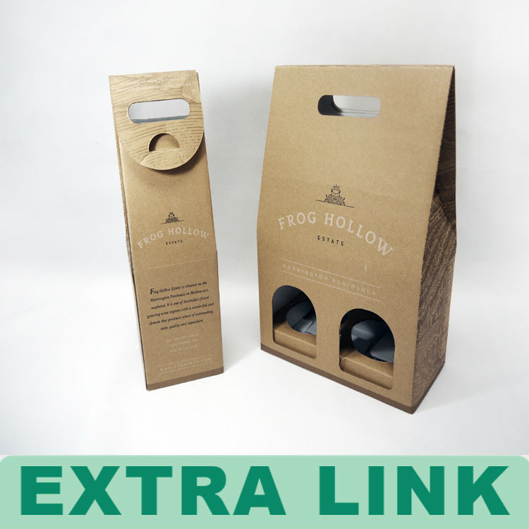 Luxury Kraft Paper With Handle Champagne Packing Box