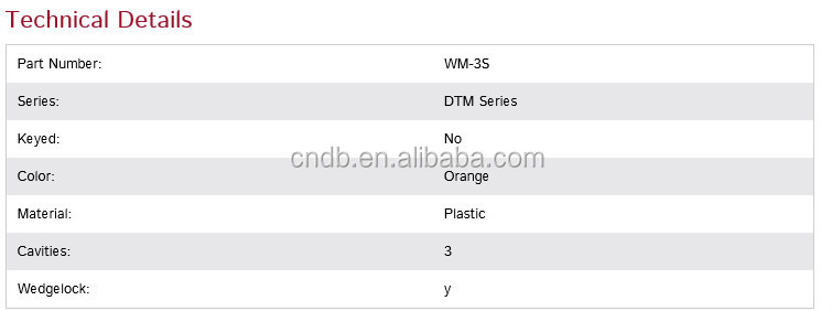 元ドイツコネクタdtmwedgelockwm-3sオレンジ色仕入れ・メーカー・工場