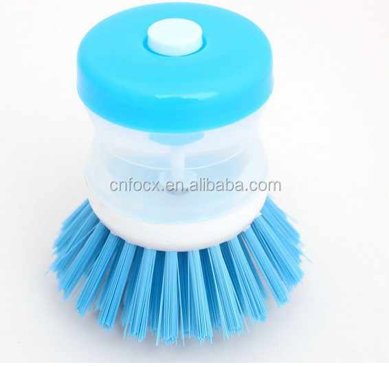 Portable Mini Kitchen Washing Utensils Plastic Pressed Pot Dish Cleaning  Brush Kitchen Dish Brush With Liquid Soap Dispenser - Buy Portable Mini Kitchen  Washing Utensils Plastic Pressed Pot Dish Cleaning Brush Kitchen