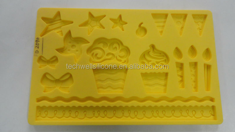 CH-013D silicone molds for cake decorating fondant mold ocent mold