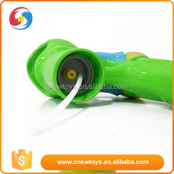 Plastic b/o cartoon animal frog bubbles gun toy with light and music